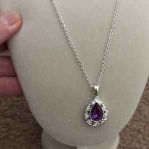 Stone necklace purple